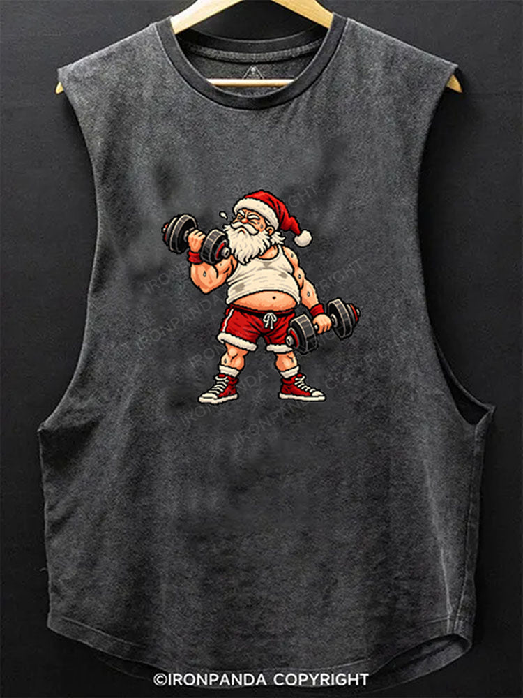 Santa Deadlift Scoop Bottom Cotton Tank