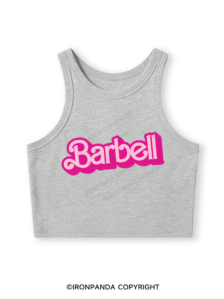 BARBELL Fitted Crop Tank Top