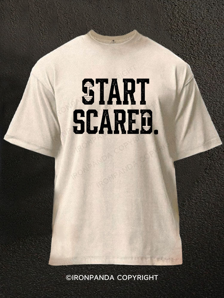 Start Scared Washed Gym Shirt