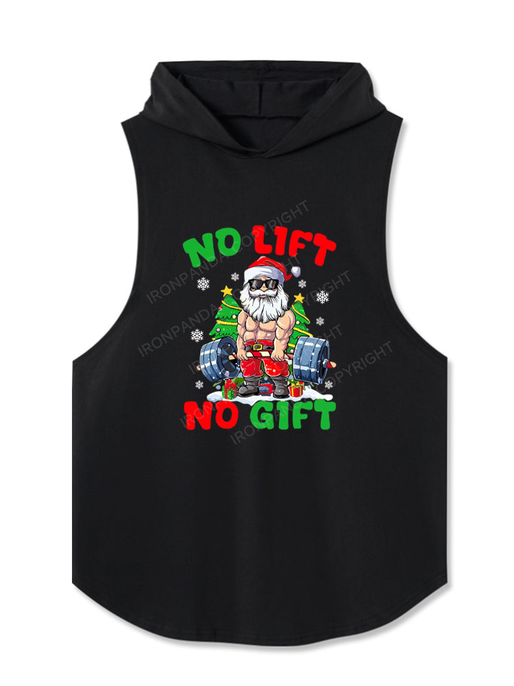 No Lift No Gift Santa Claus Hooded Tank