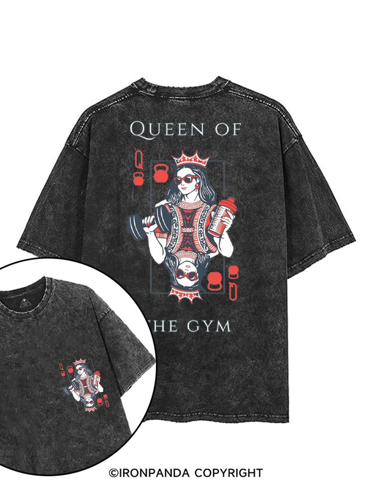 QUEEN OF THE GYM POKER printed Gym Shirt