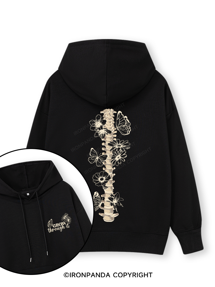 Grow Through It Double-Sided Printed Classic Gym Hoodie