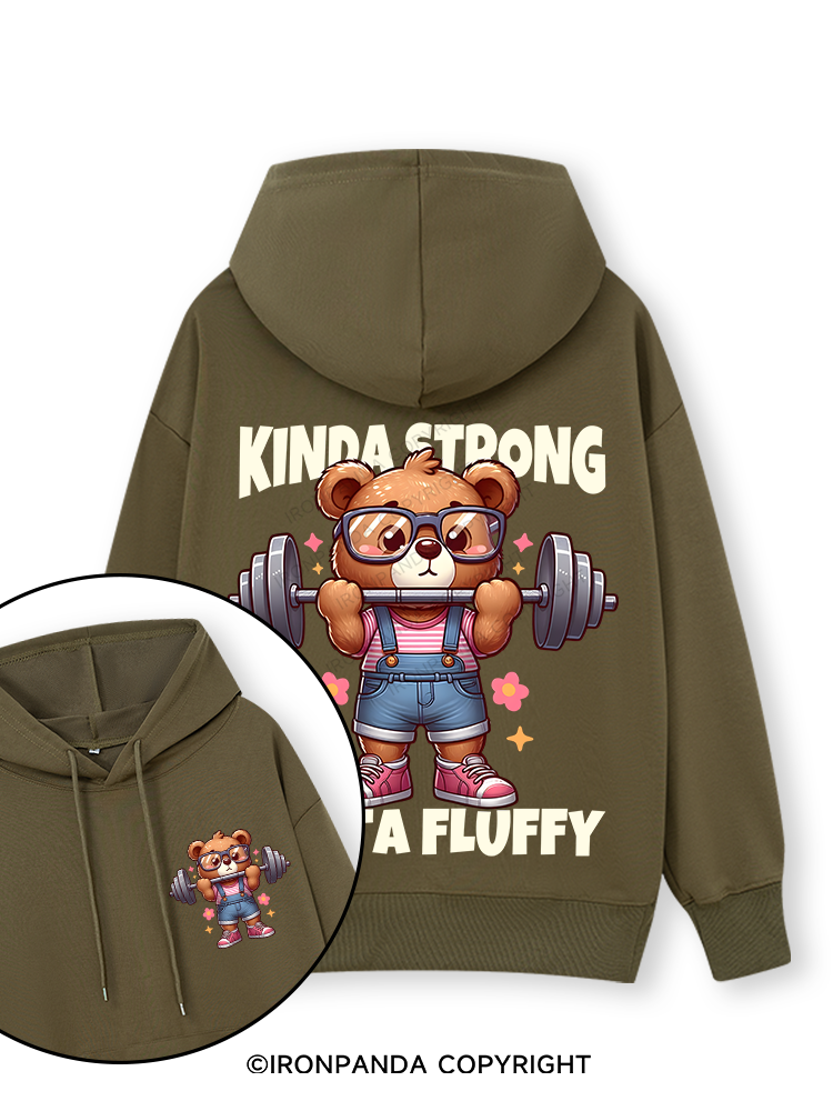 KINDA STRONG, SORTA FLUFFY Double-Sided Printed Classic Gym Hoodie
