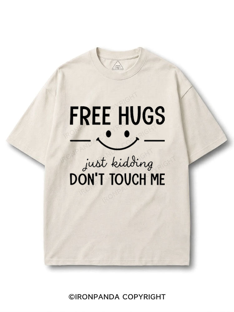Free Hugs Just Kidding Don't touch me funny COTTON PUMP COVER
