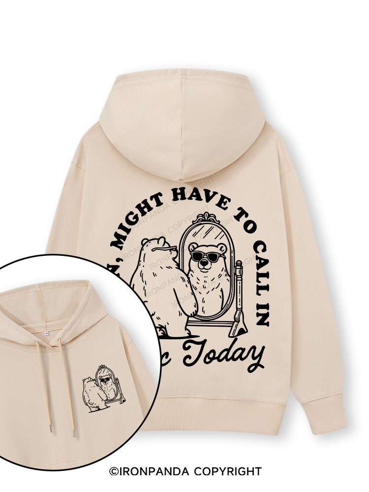 DAMN, MIGHT HAVE TO CALL IN THICC TODAY Double-Sided Printed Classic Gym Hoodie
