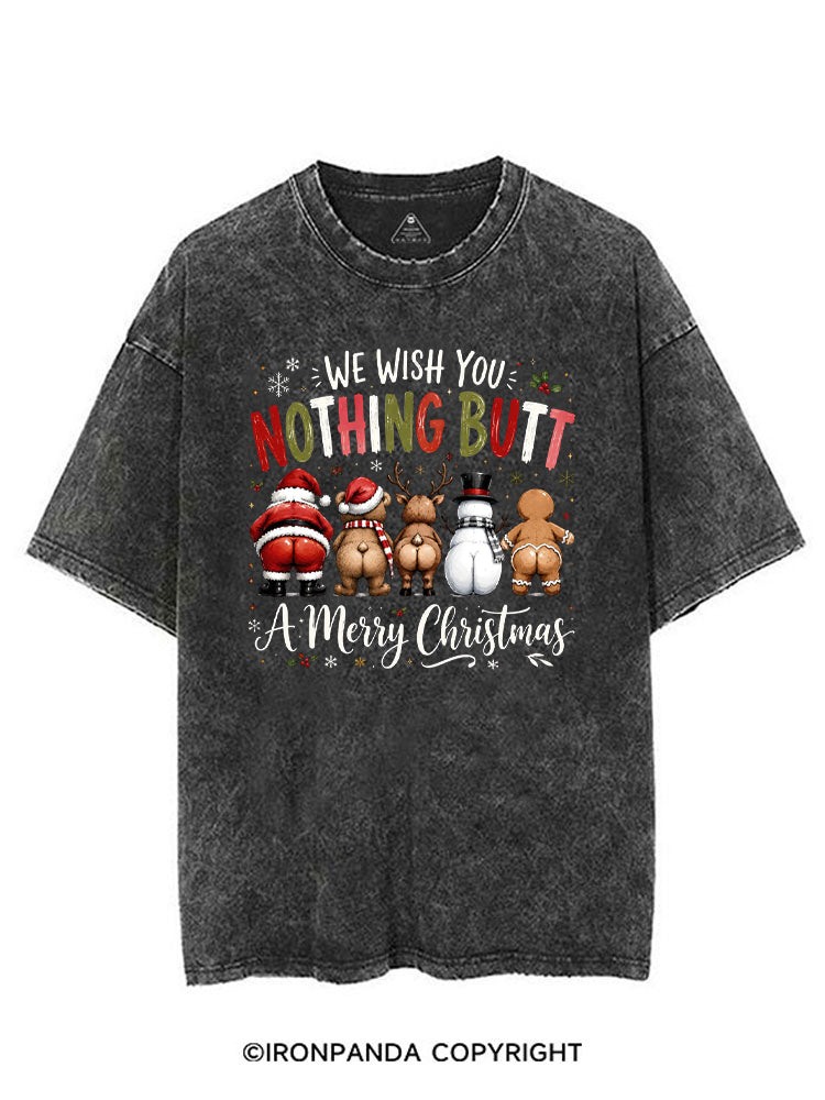 WE WISH YOU NOTHING BUTT A Merry Christmas VINTAGE GYM SHIRT