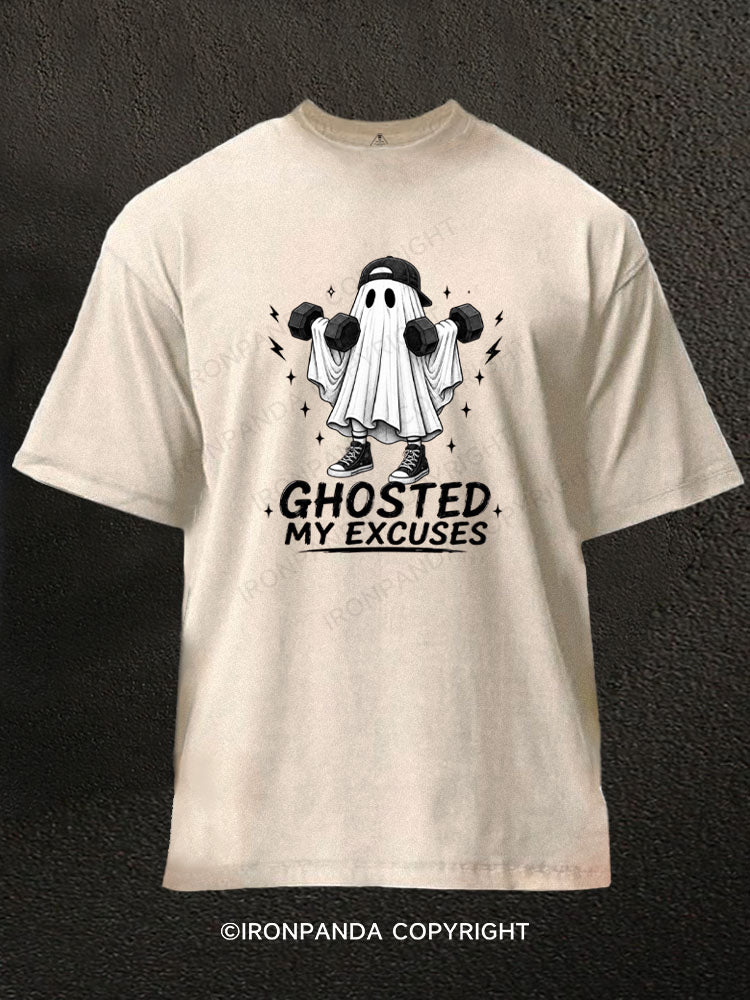 Ghosted My Excuses Washed Gym Shirt