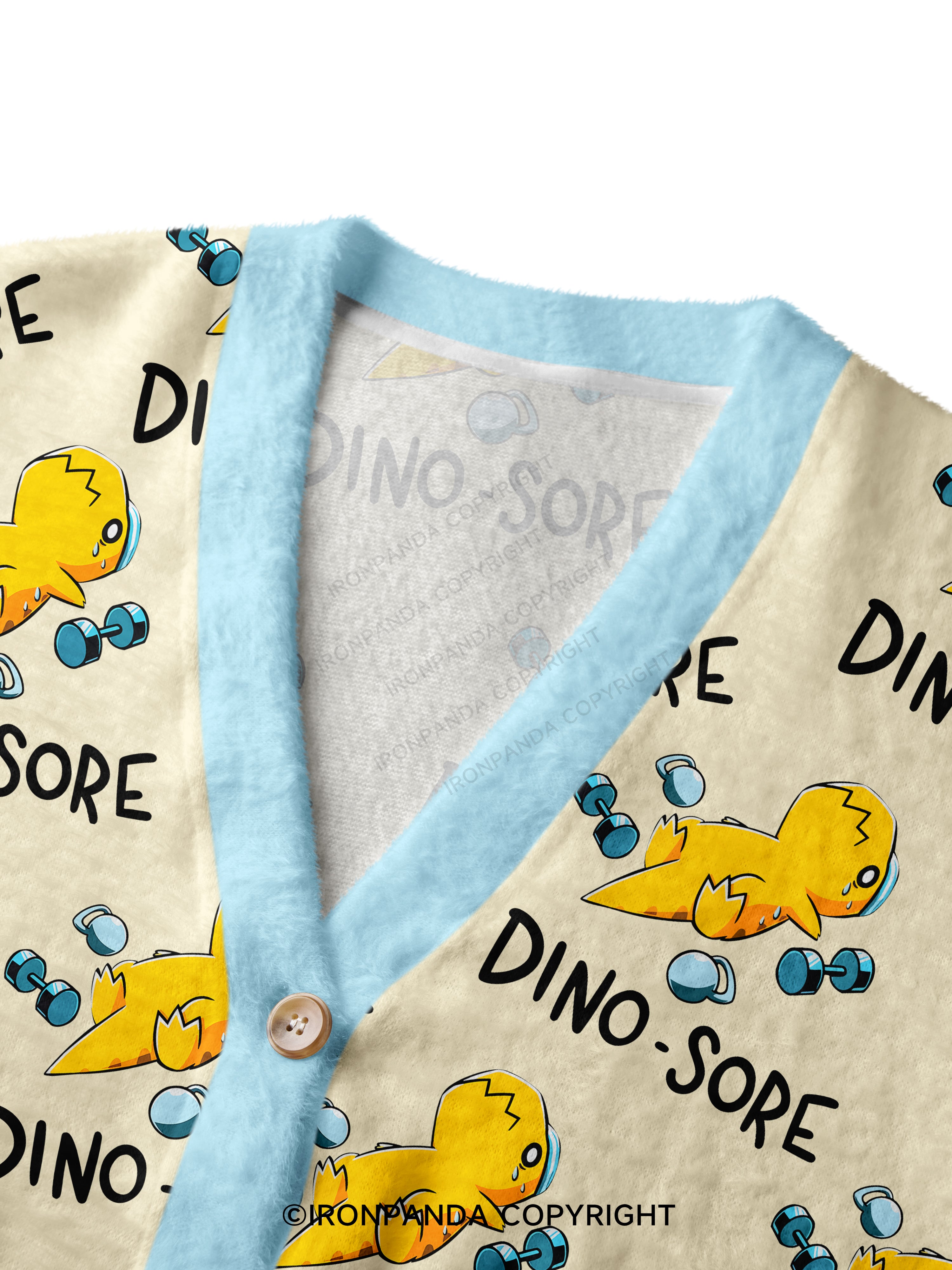 DINO-SORE Ugly Cardigan Sweater