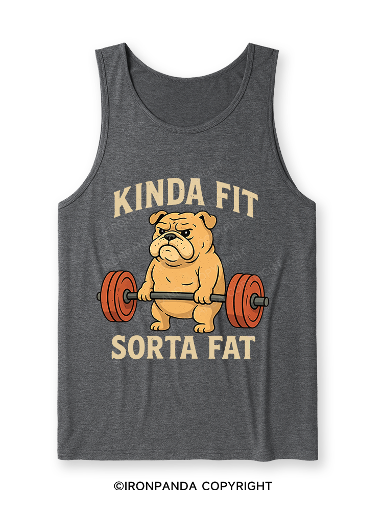 Kinda Fit Sorta Fat Dog New Ultra Soft Heather Tank