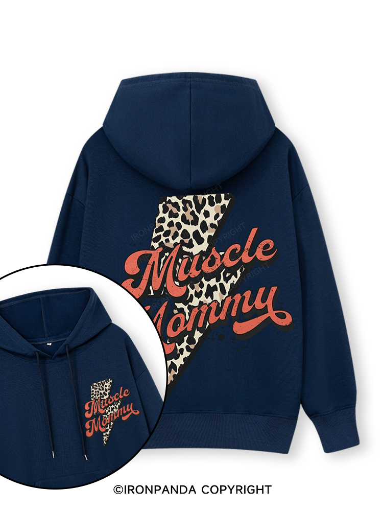Retro Muscle Mommy Double-Sided Printed Classic Gym Hoodie