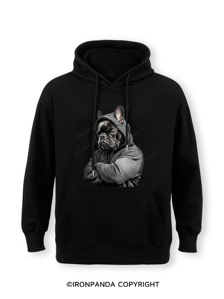Muscular French bulldog Classic Gym Hoodie