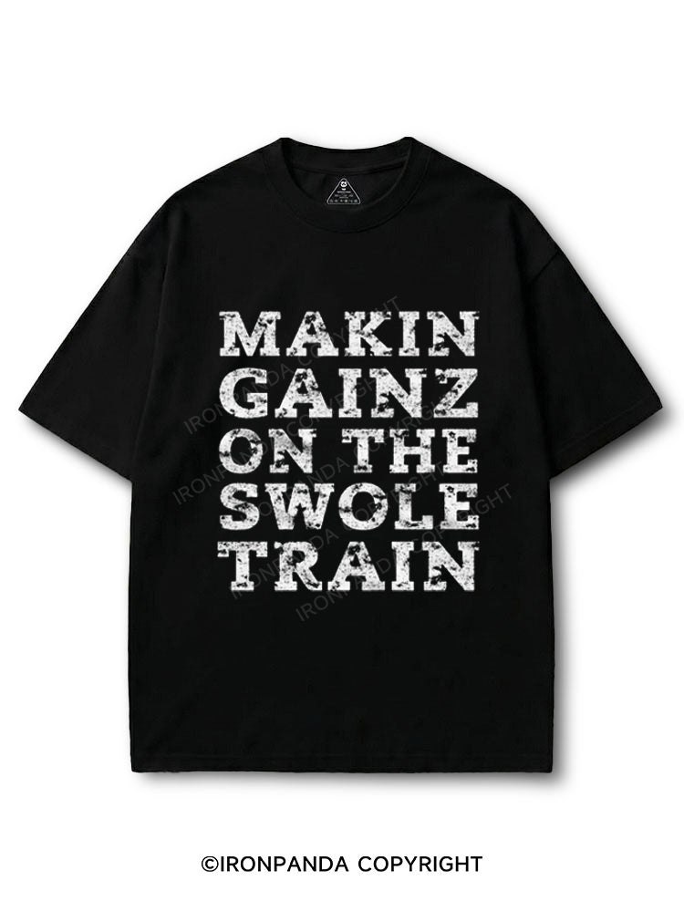 Makin Gainz on the Swole Train COTTON PUMP COVER