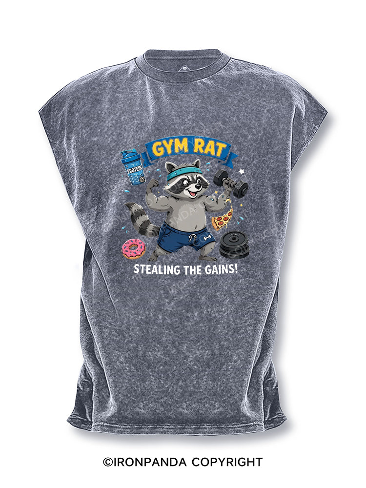 GYM RAT STEALING THE GAINS! Cut Off Tank