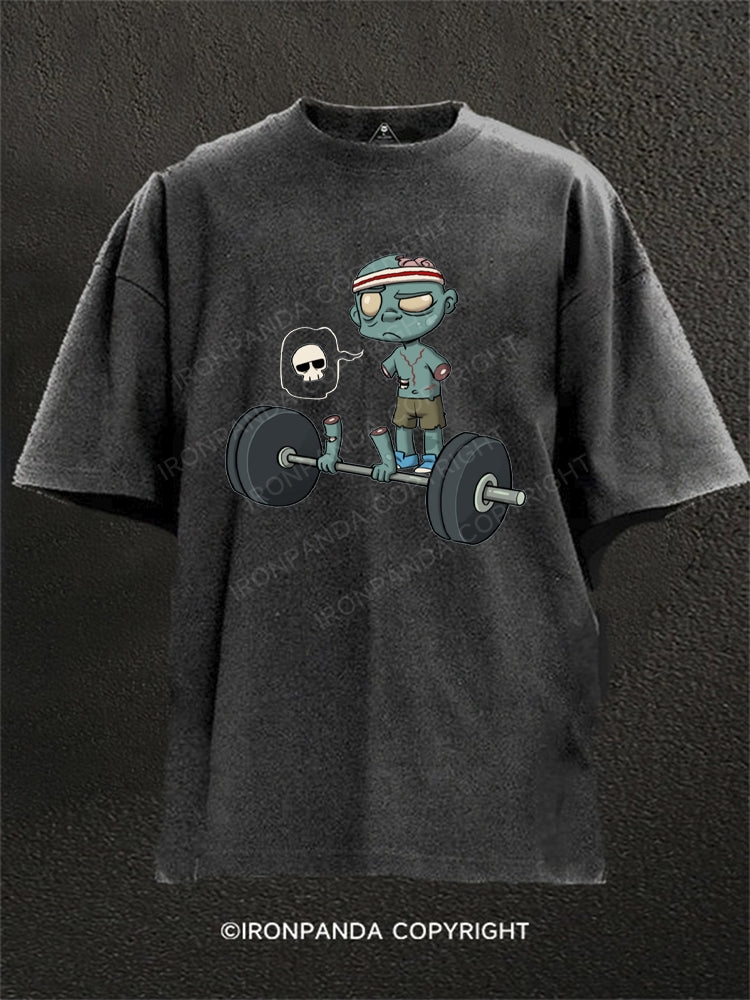 DEAD Lift Funny Zombie Washed Gym Shirt