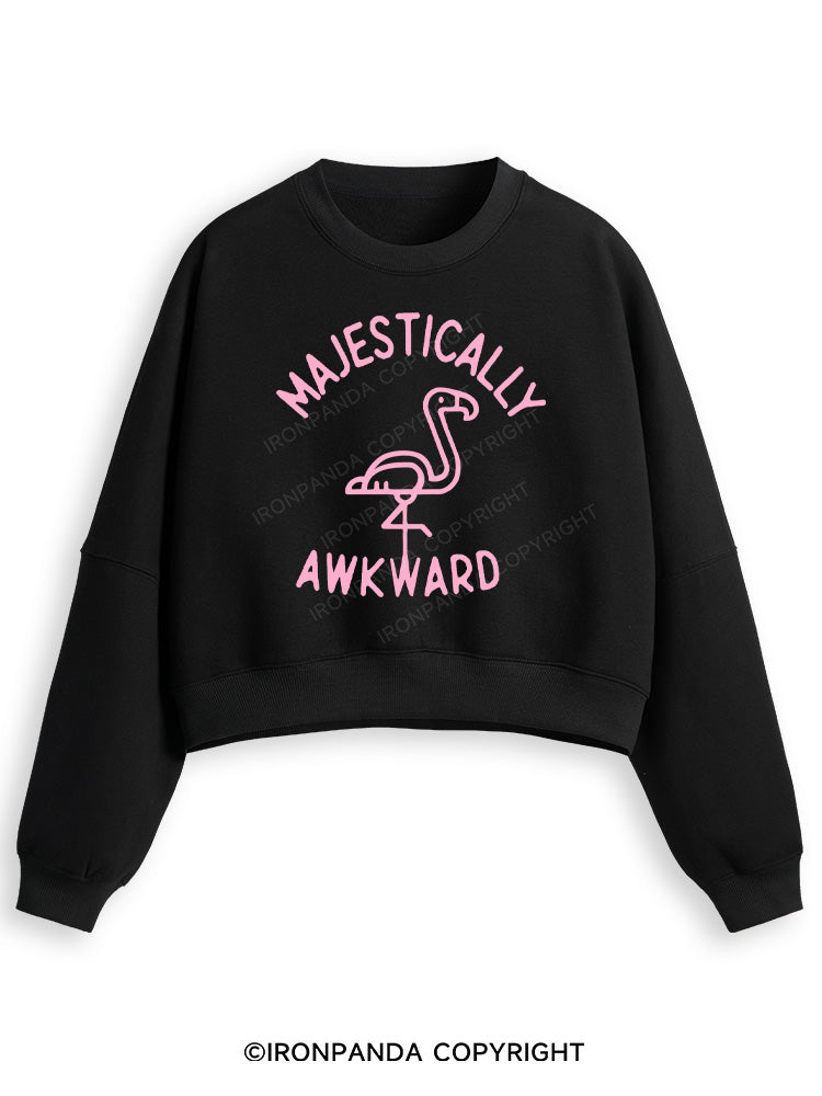 MAJESTICALLY AWKWARD Fleece Crop Sweatshirt