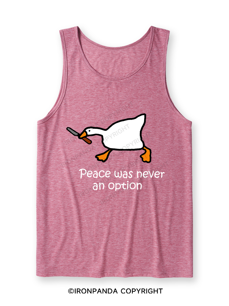 peace was never an option Ultra Soft Heather Tank