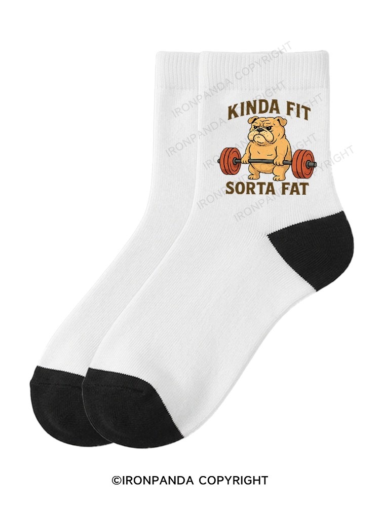 Kinda Fit Sorta Fat Dog Crew Socks
