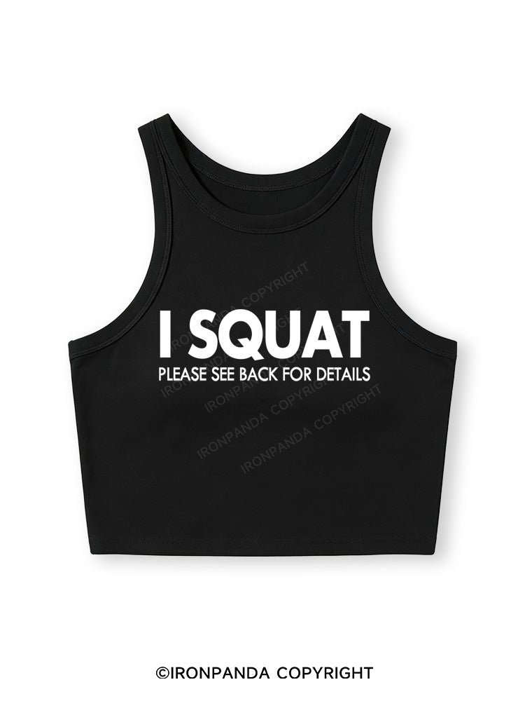 I SQUAT Fitted Crop Tank Top