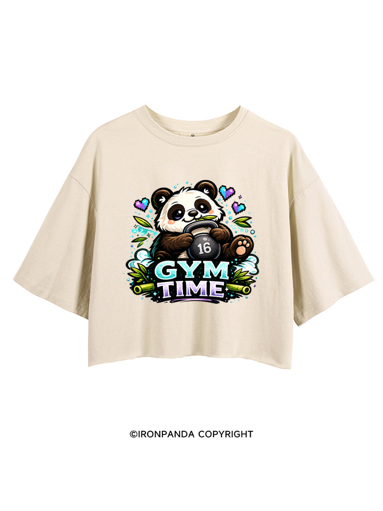 GYM TIME KETTLEBELL PANDA CROP TOPS