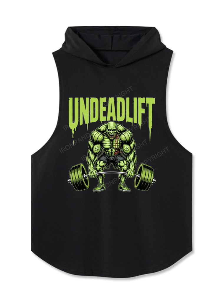 Undeadlift Funny Halloween Zombie Workout Hooded Tank