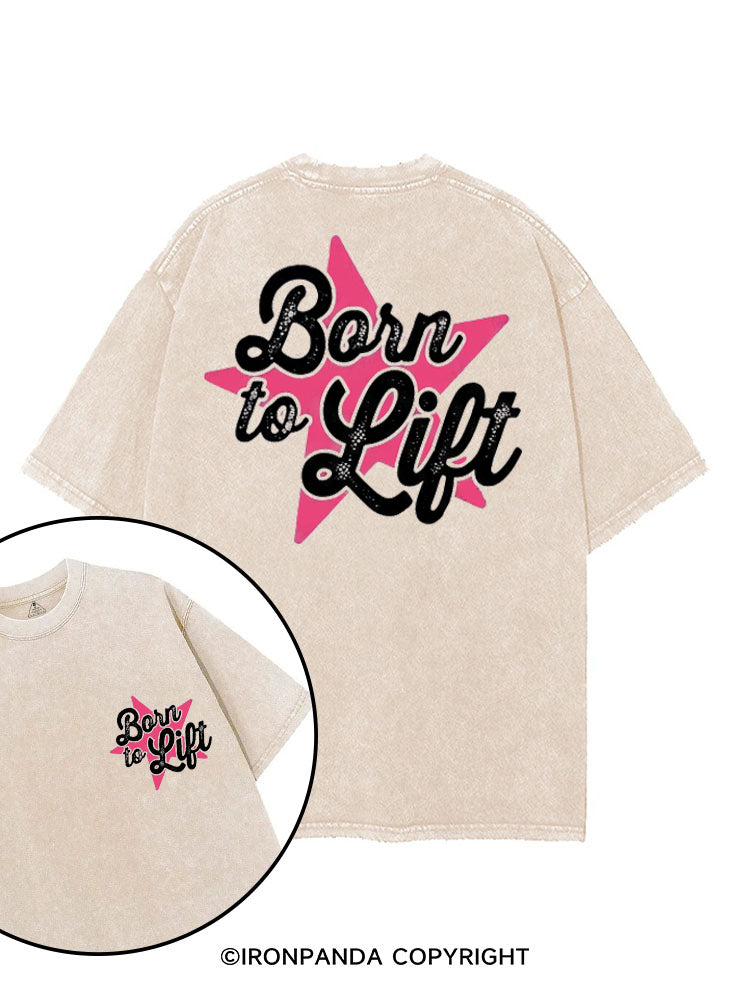BORN TO LIFT printed Gym Shirt
