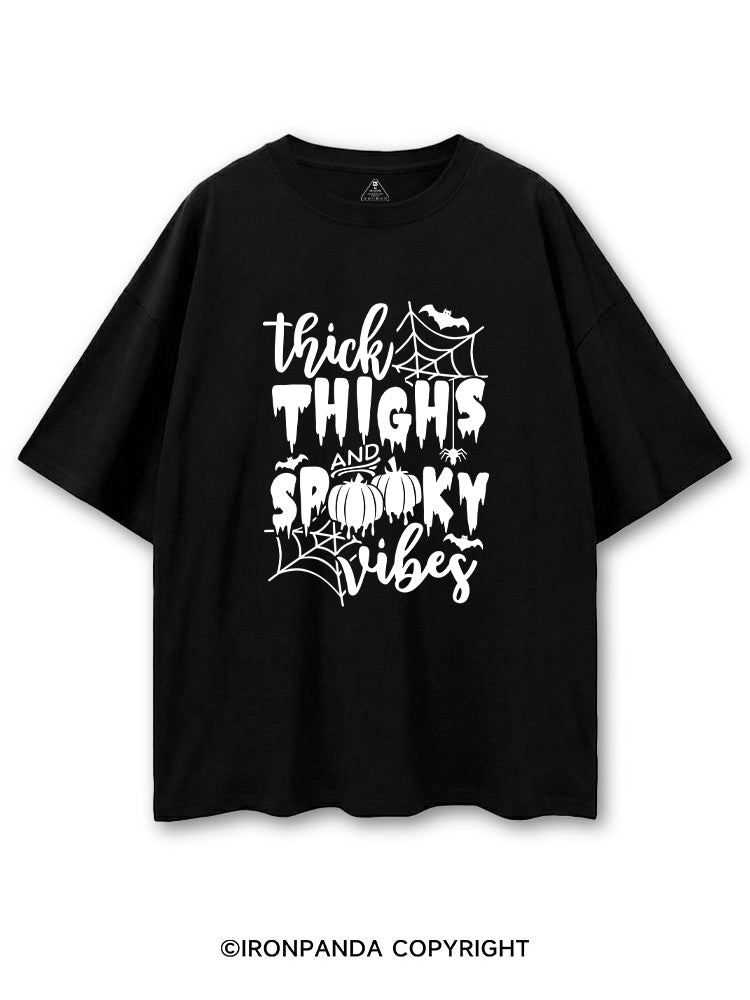 THICK THIGHS AND SPOOKY VIBES PUMPKIN HALLOWEEN COTTON PUMP COVER