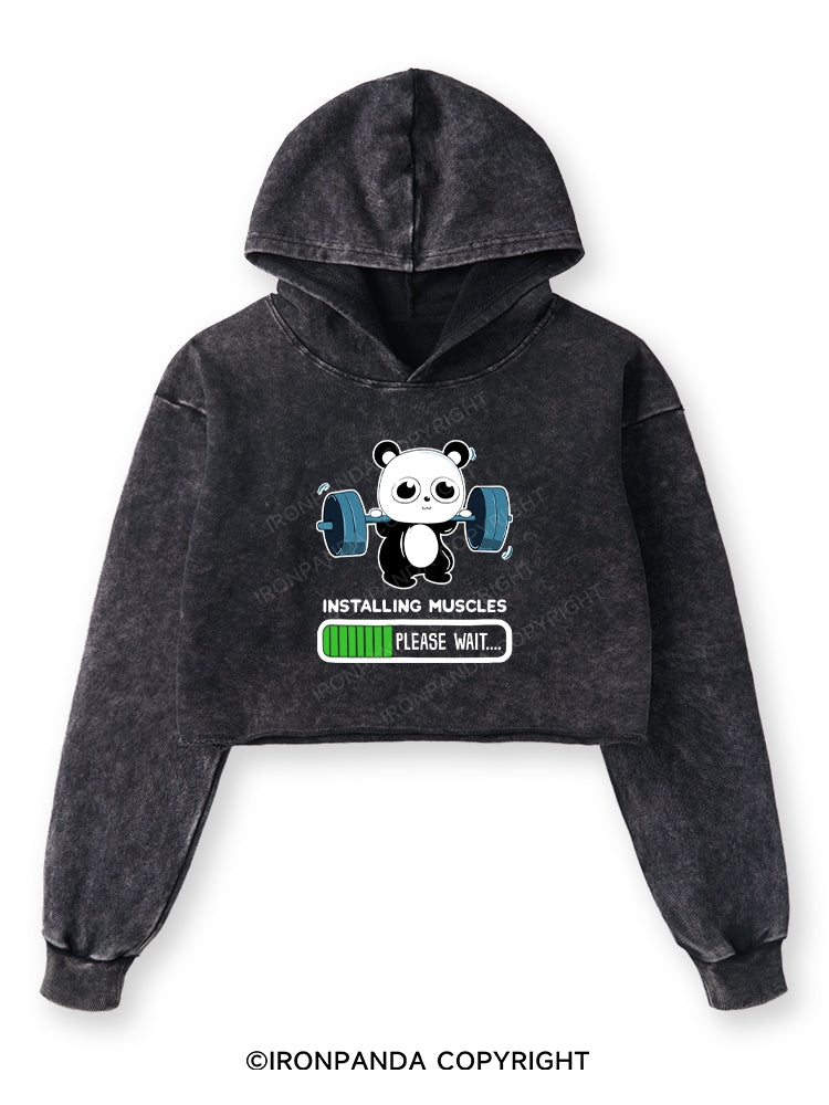 BENCH PANDA Washed Crop Hoodie