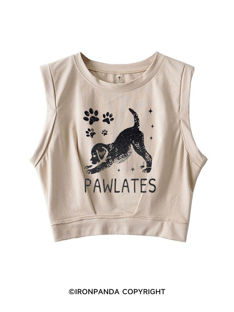 PAWLATES FUNNY DOG SLEEVELESS CROP TOPS