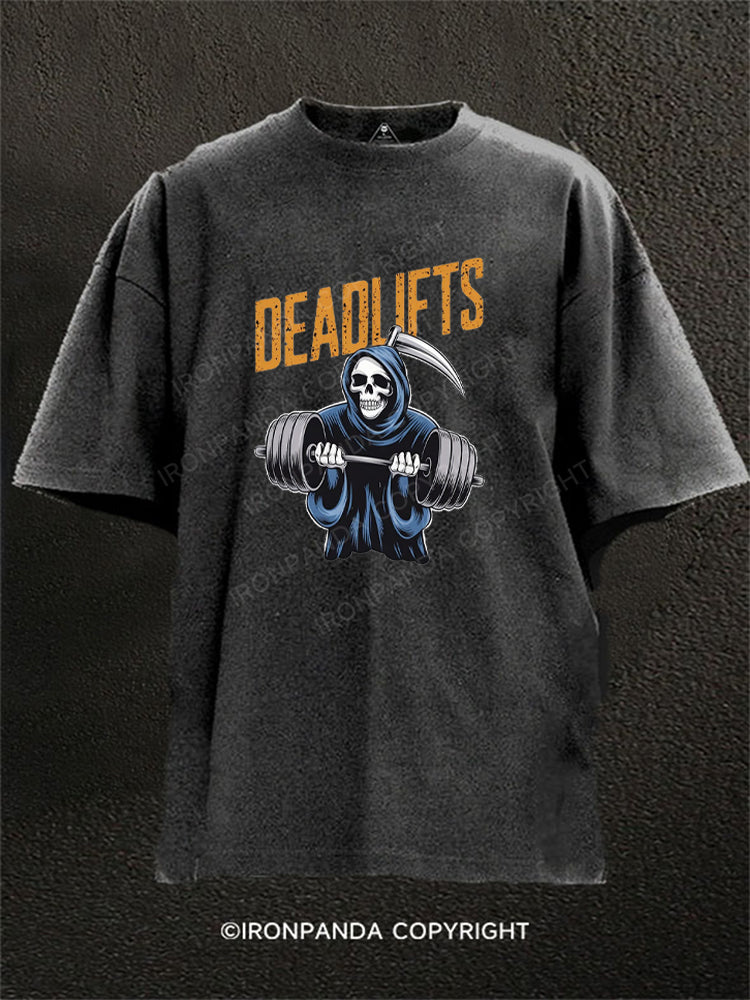 REAPER DEADLIFT Meme humor Washed Gym Shirt