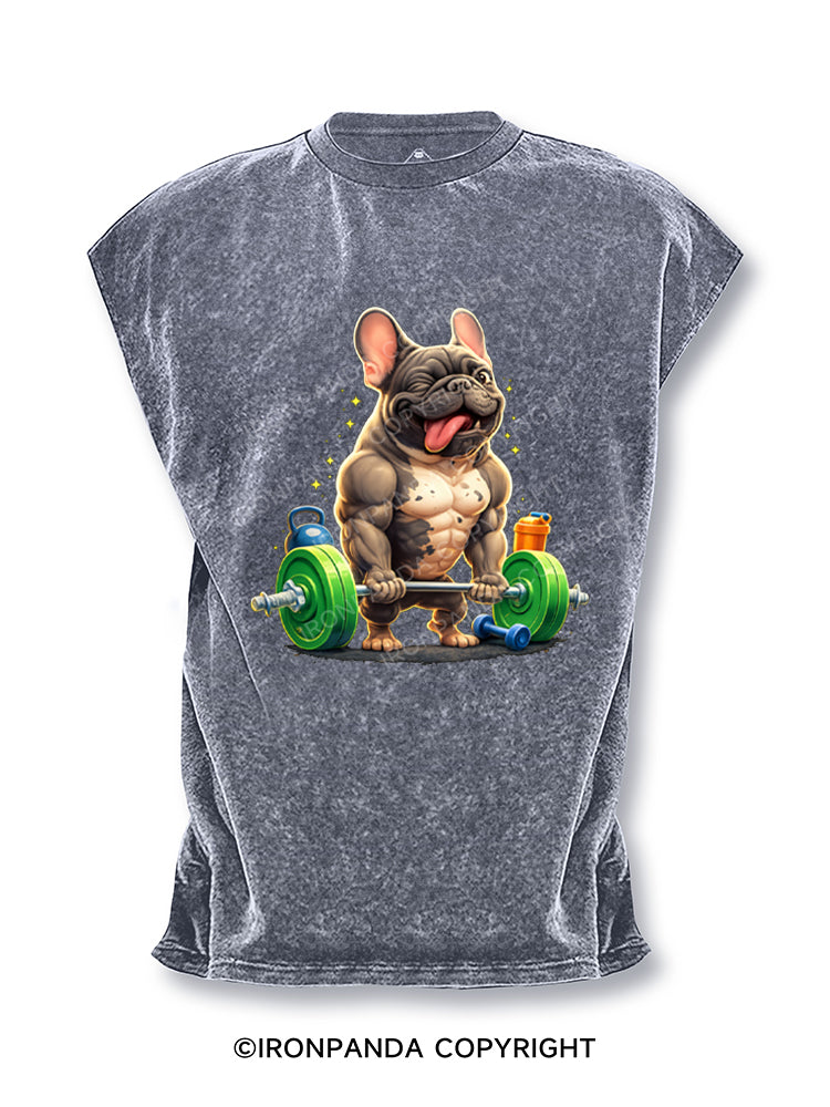 Funny French Bulldog Bodybuilding Cut Off Tank