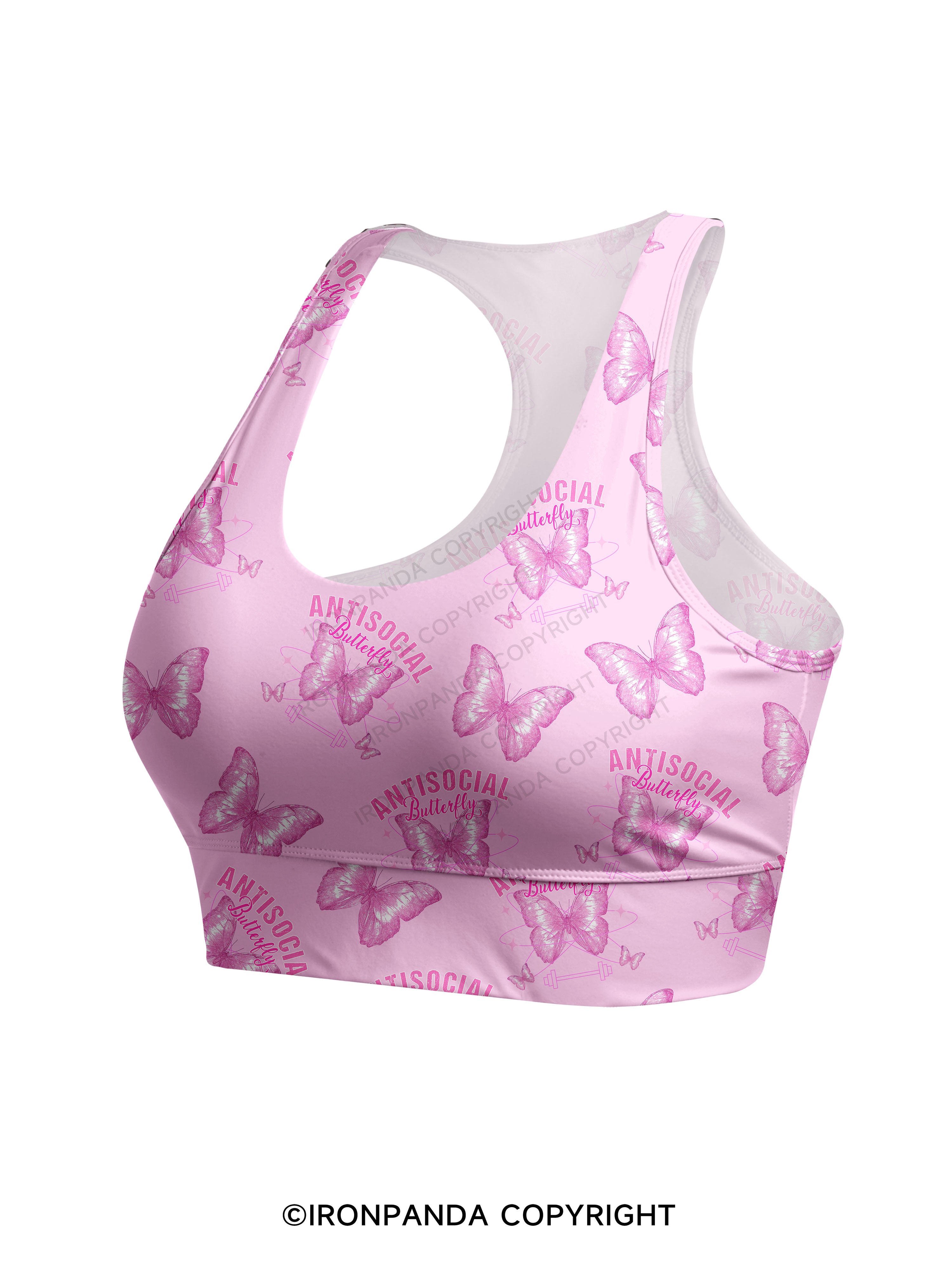 AntiSocial Butterfly Racerback Sports Bra
