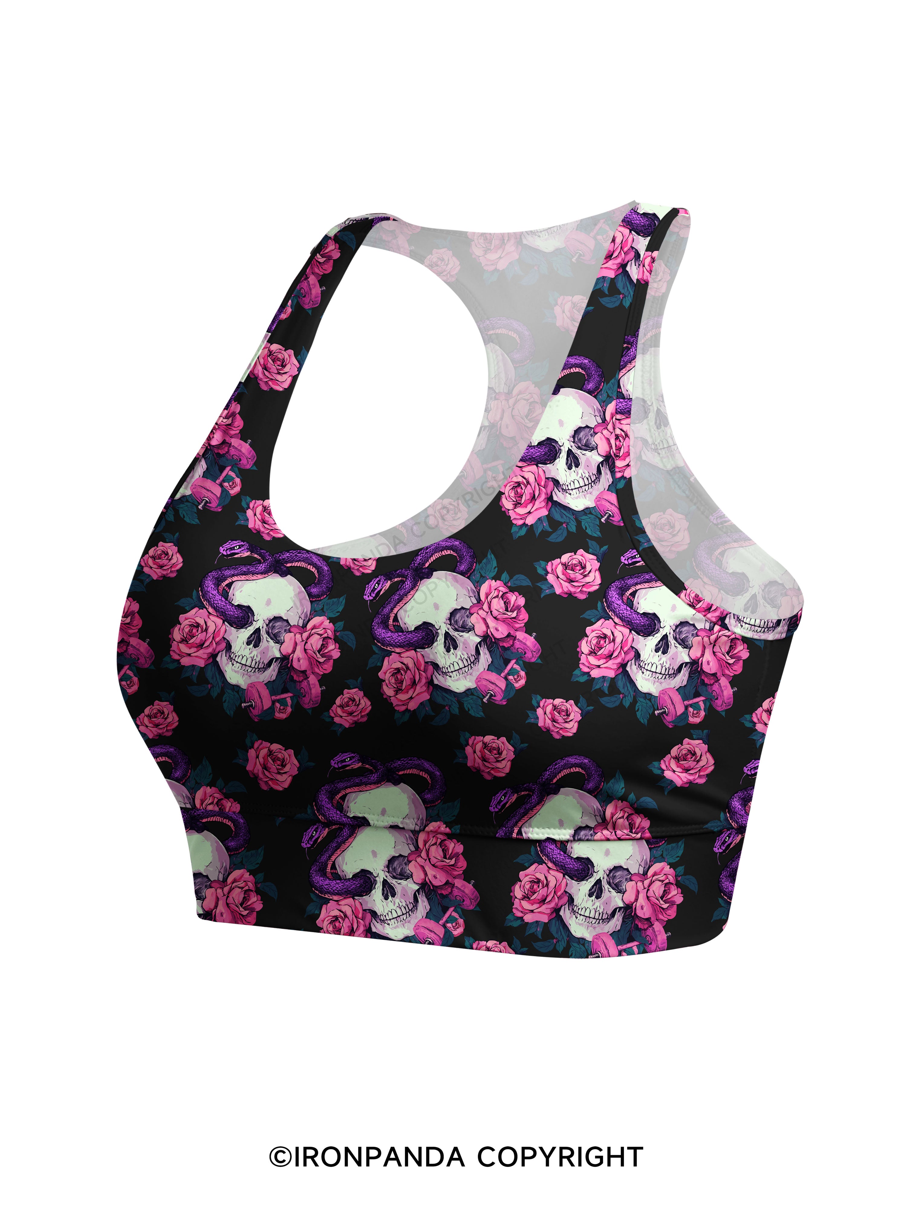 DEAD INSIDE BUT STILL MADE IT TO THE GYM Racerback Sports Bra