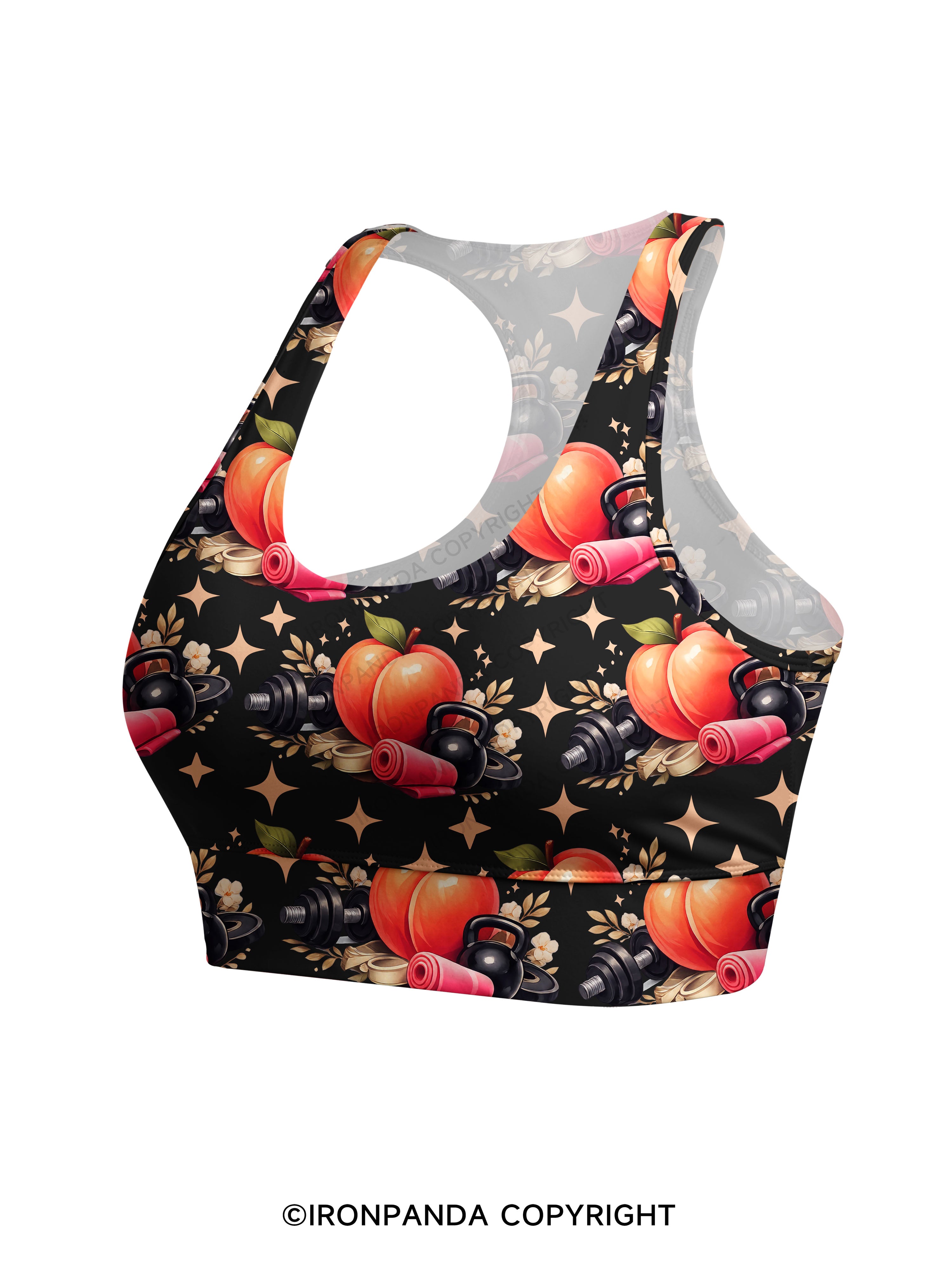 I'M NOT FINE, BUT AT LEAST MY GLUTES ARE Racerback Sports Bra