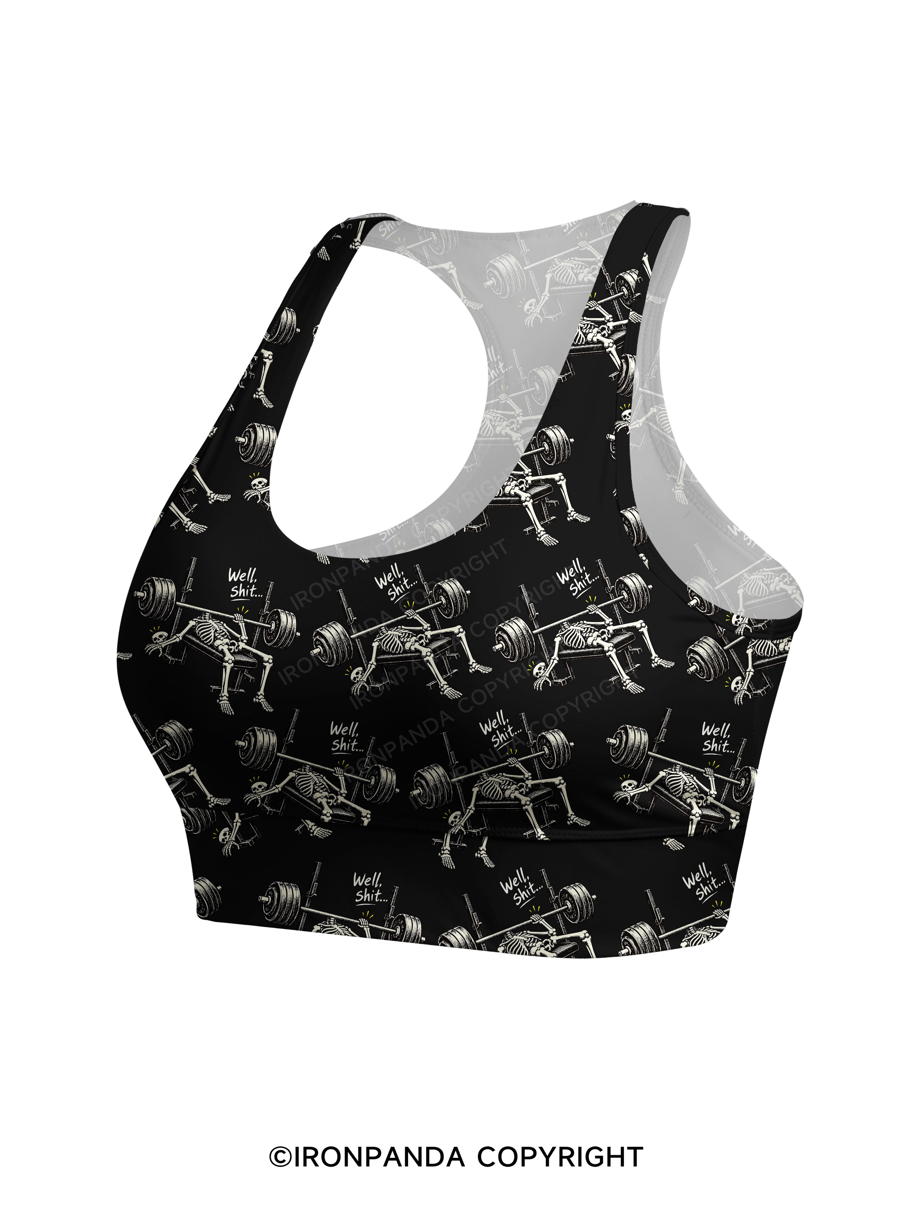 Well Shit...Funny Racerback Sports Bra