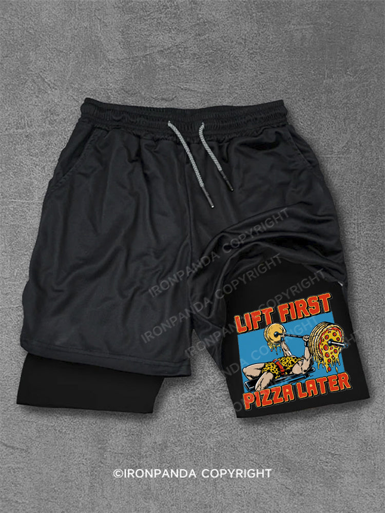 Lift First Pizza Later Performance Training Shorts