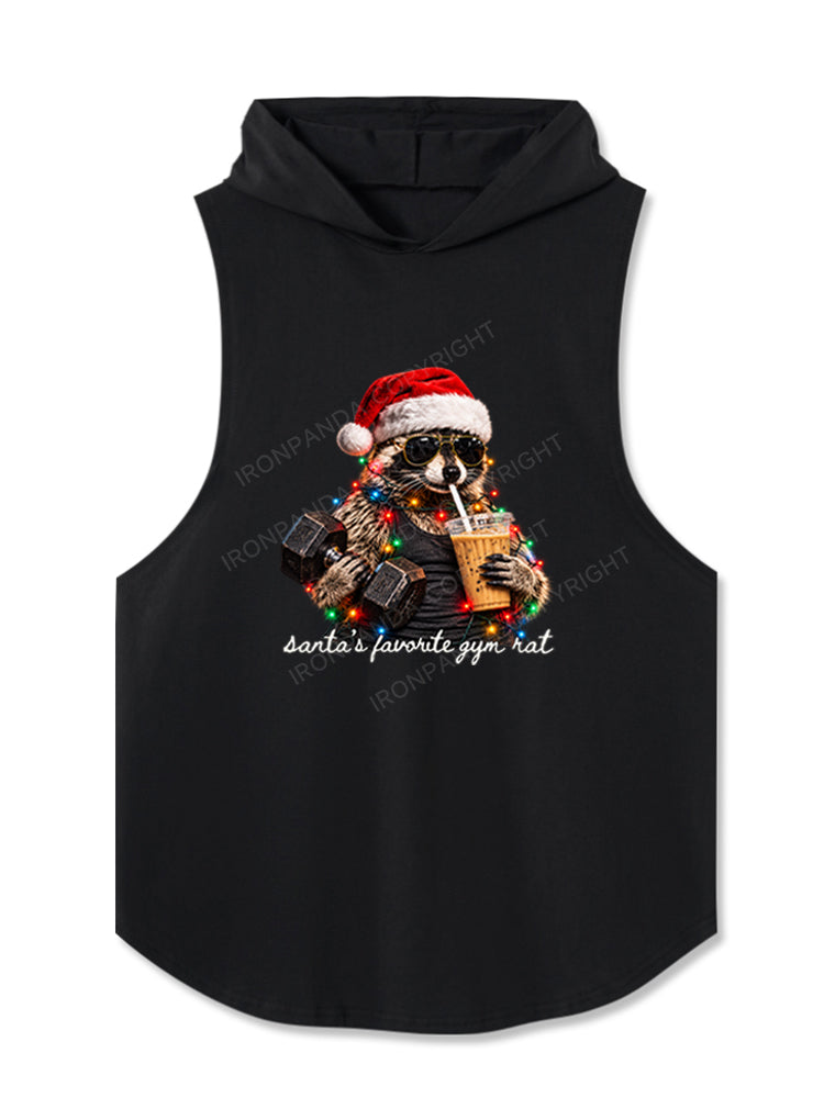 santa's favorite gym rat Hooded Tank