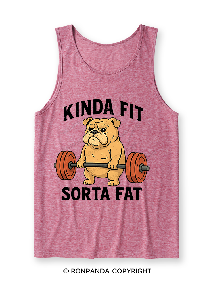 Kinda Fit Sorta Fat Dog New Ultra Soft Heather Tank