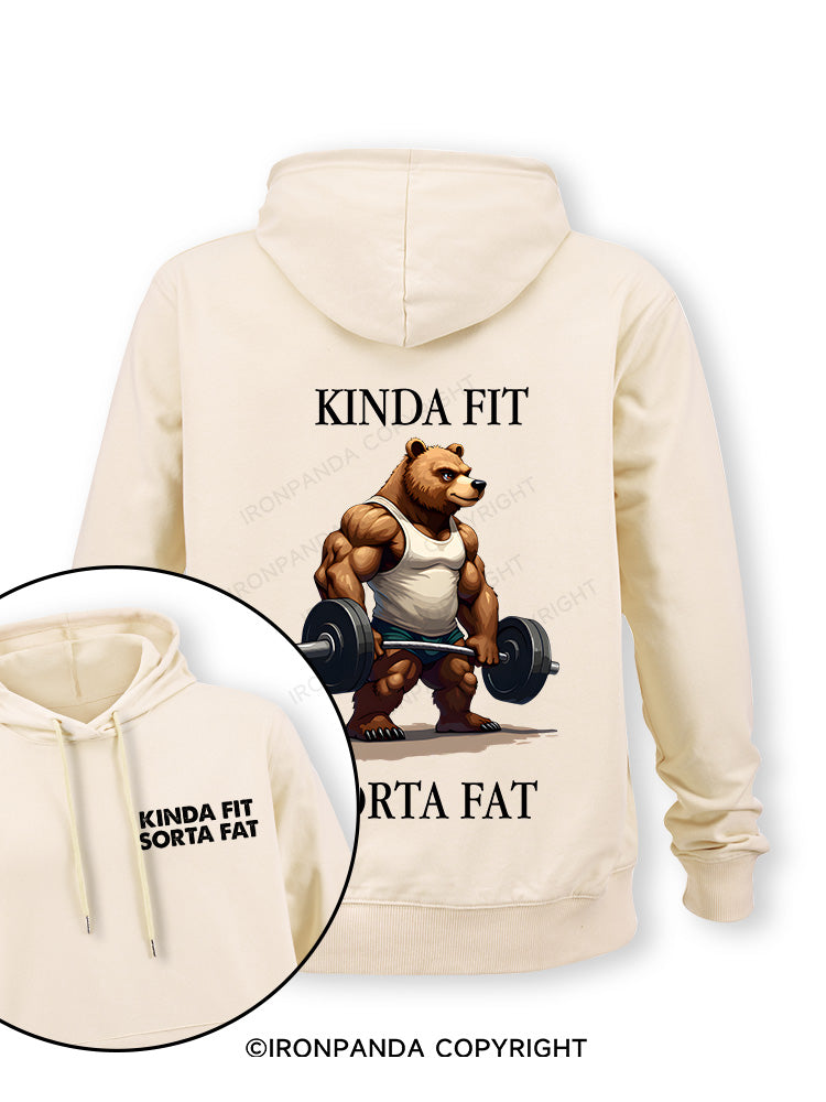 KINDA FIT SORTA FAT MUSCLE BEAR Double-Sided Printed Classic Gym Hoodie