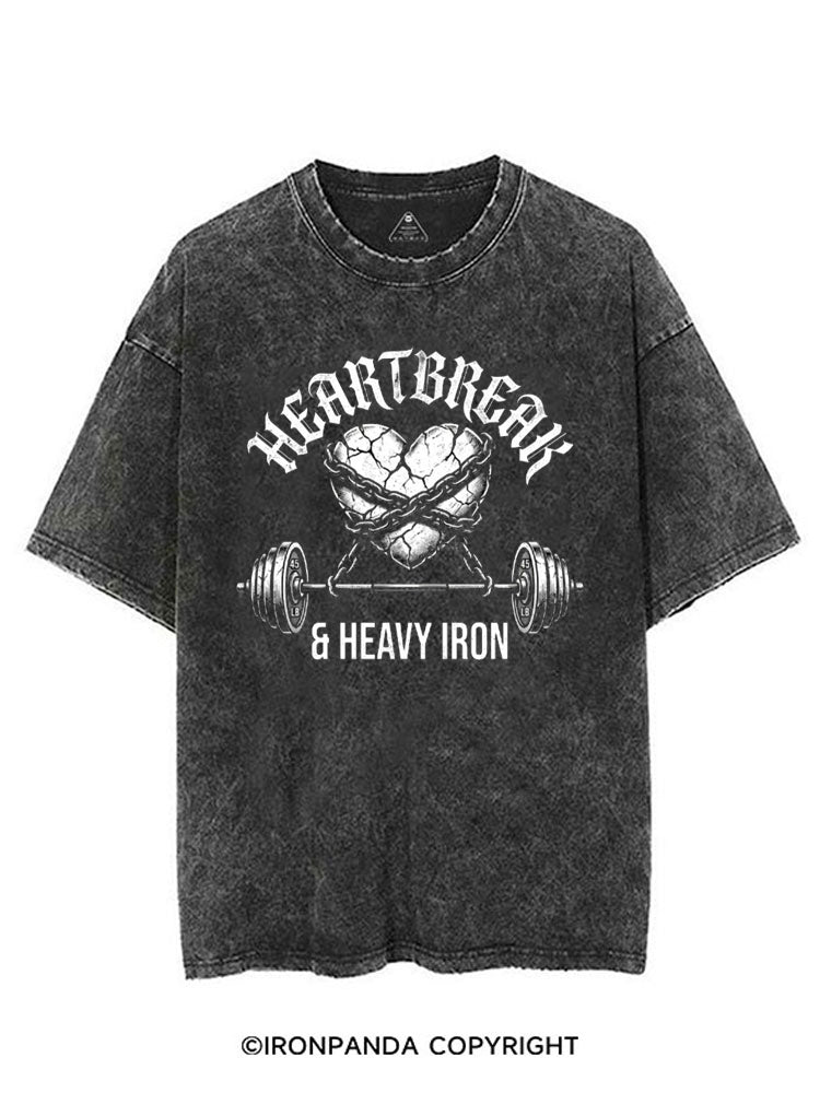 HEARTBREAK & HEAVY IRON VINTAGE GYM SHIRT