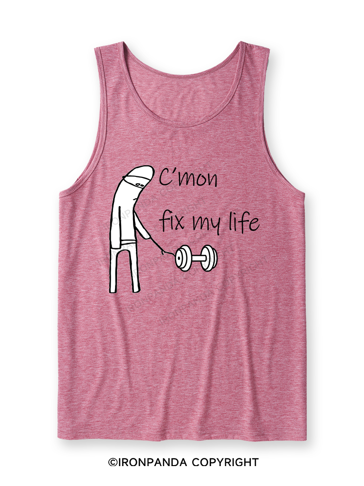 c‘mon fix my life Washed Ultra Soft Heather Tank
