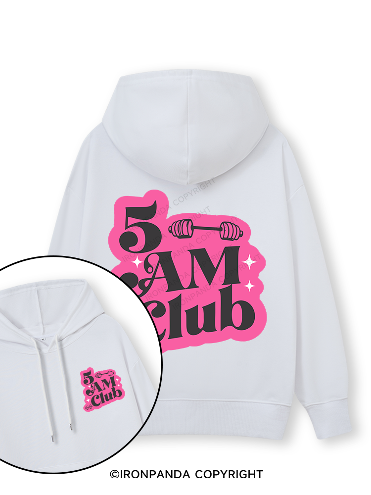 5 AM Club Double-Sided Printed Classic Gym Hoodie