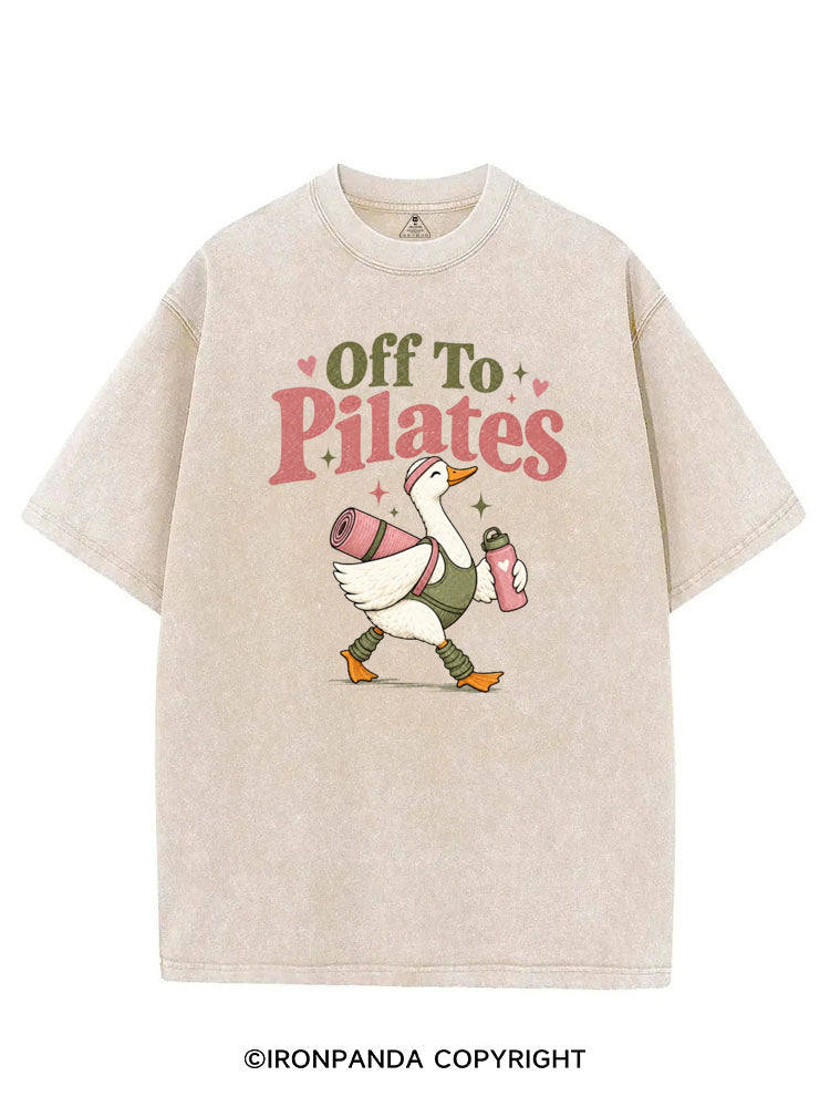 OFF TO PILATES GOOSE VINTAGE GYM SHIRT