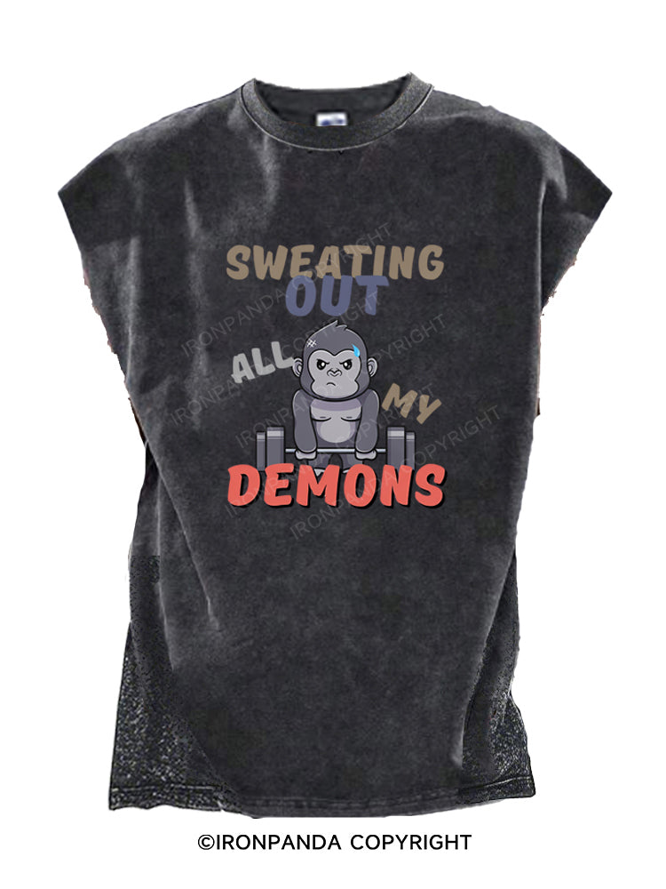 SWEATING OUT ALL MY DEMONS GORILLA Cut Off Tank