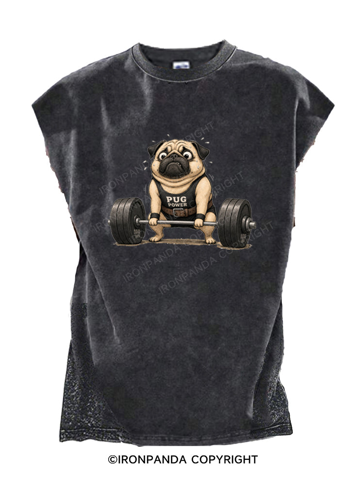 Pug Power Deadlift Cut Off Tank