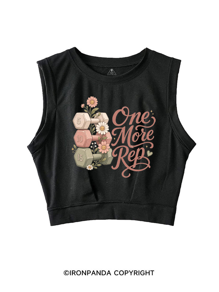 ONE MORE REP WORKOUT SLEEVELESS CROP TOPS