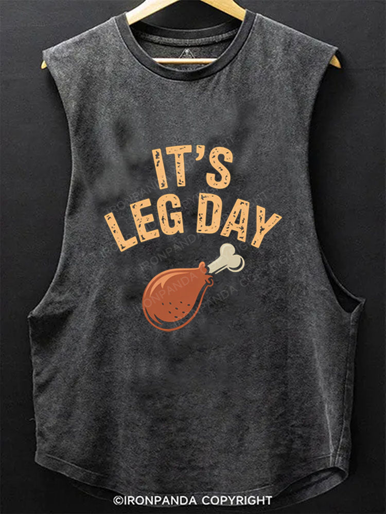 It's Leg Day Scoop Bottom Cotton Tank