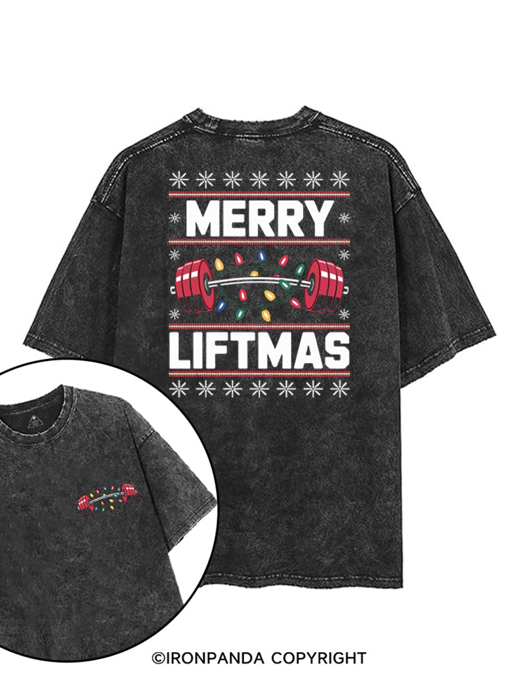 MERRY LIFTMAS XMAS SEASON printed Gym Shirt