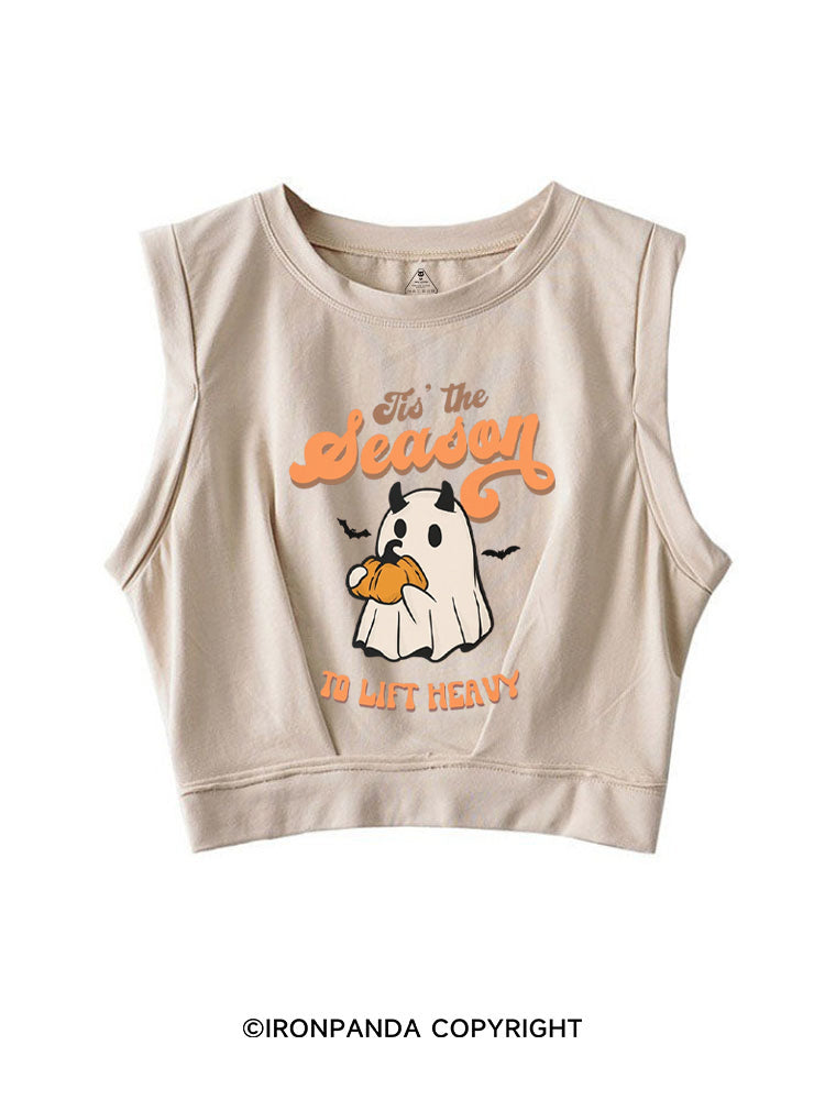 Tis the Season to Lift Heavy SLEEVELESS CROP TOPS