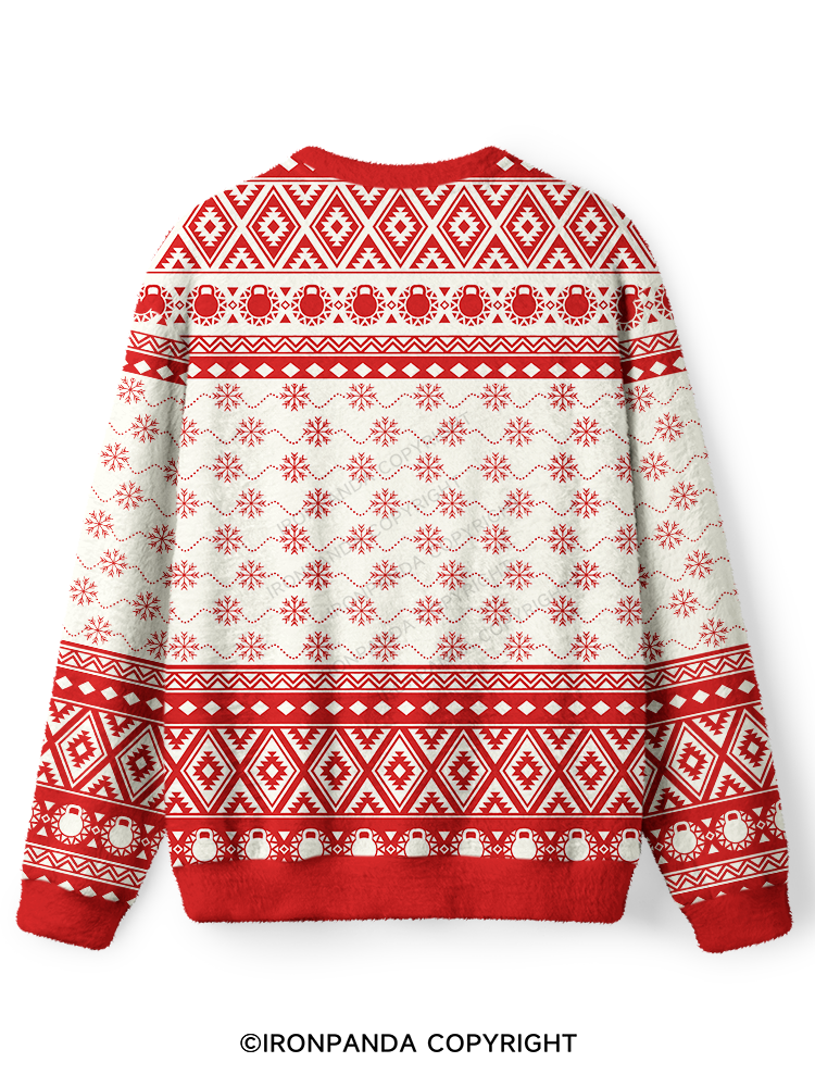 Not friendly, do not touch Ugly Fuzzy Fleece Sweater