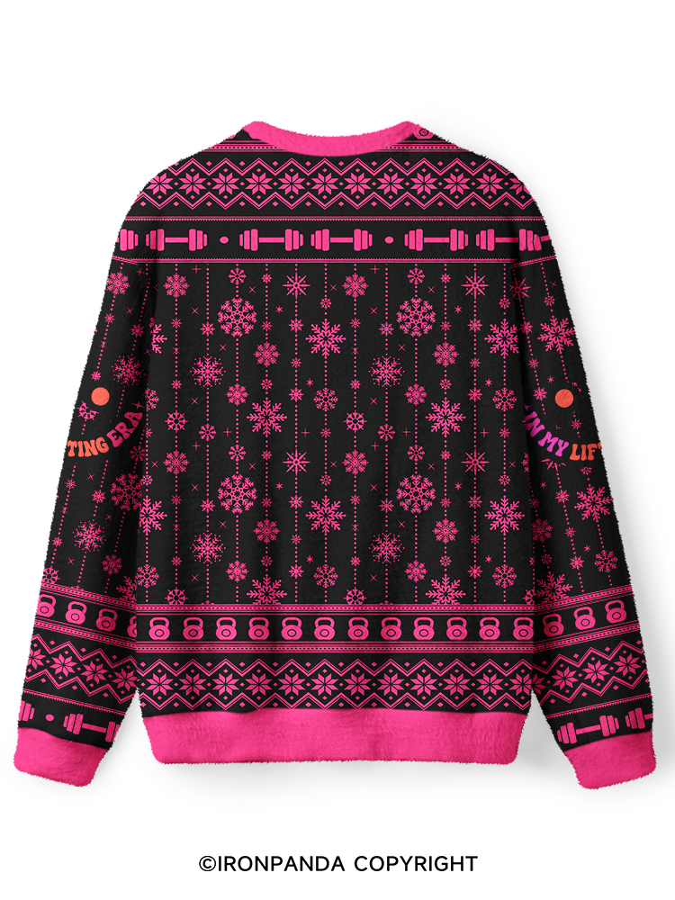 Colorful In My Lifting Era Ugly Fuzzy Fleece Sweater